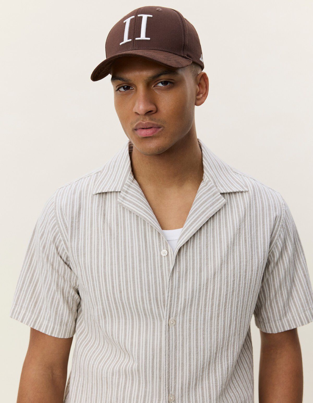 Stripe Cotton-Linen SS Shirt