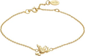 Peace bracelet VERMEIL (925 Sterling silver gold plated 2. 5 micron)