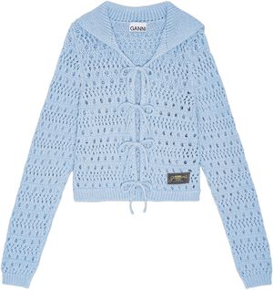 Cotton Mix Tie String Cardigan