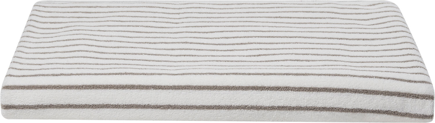 Beach towel 100x180cm smal strib beige GOTS