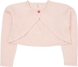 LT. KNITTED BOLERO W. HEART BUTTON