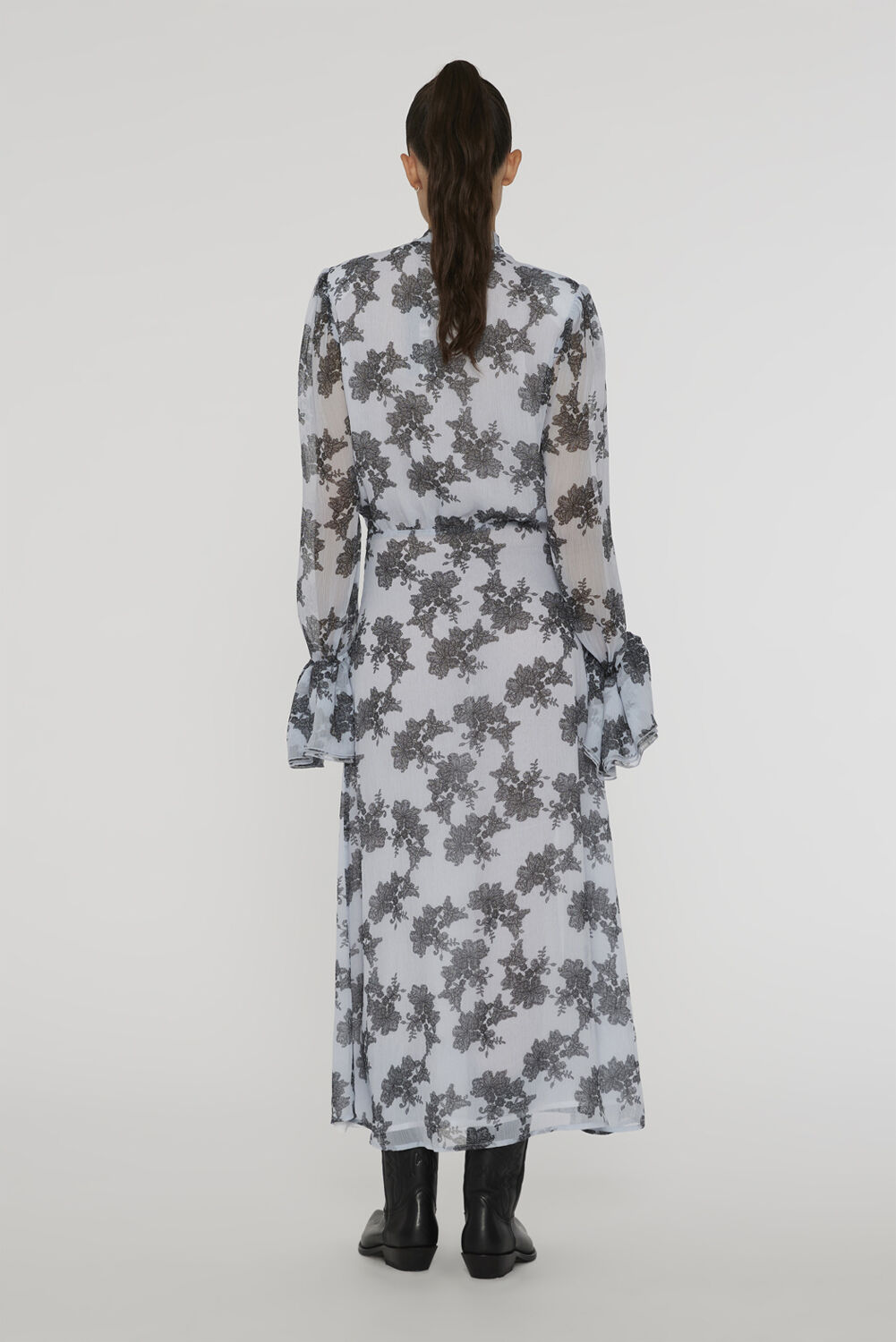 Chiffon Bow Midi Dress