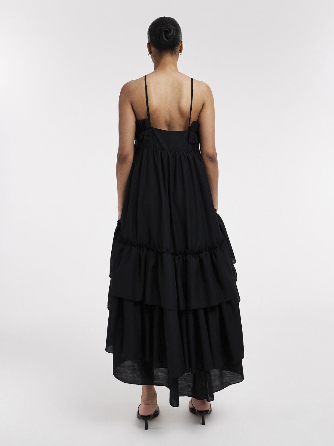 TSYVONNE SL FRILL MIDI DRESS WVN