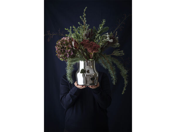 Vase Dorotea 18 x 19,5 cm Blankt stål