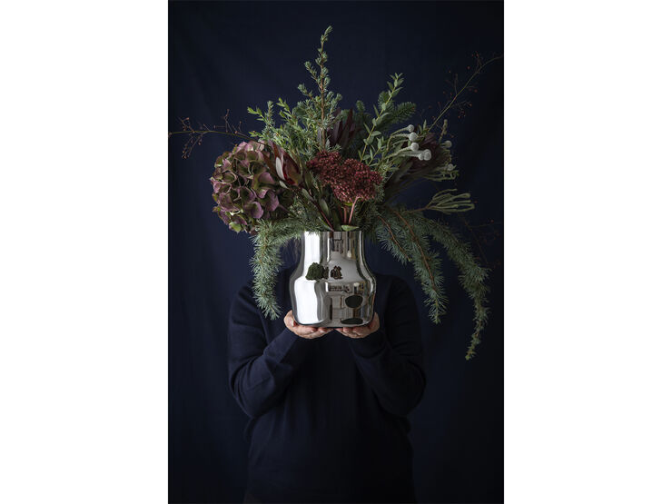 Vase Dorotea 18 x 19,5 cm Blankt stål