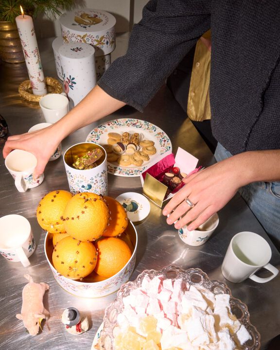 GC Cottage Opbevaringsdåse Ø20/Ø22 hvid m. deko 2 stk.