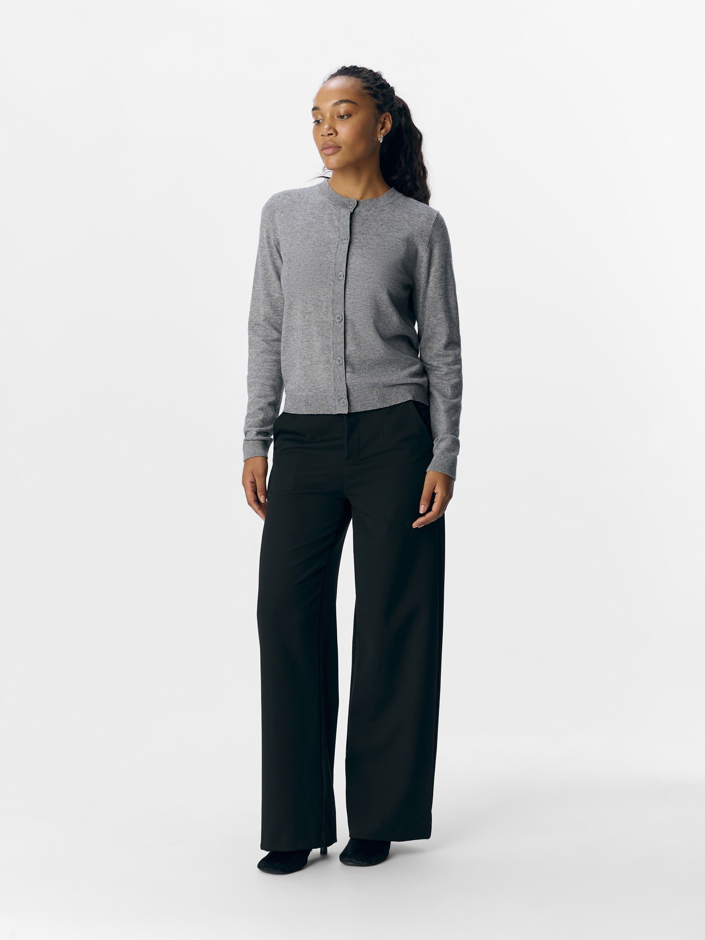 OBJTHESS L/S SHORT CARDIGAN NOOS