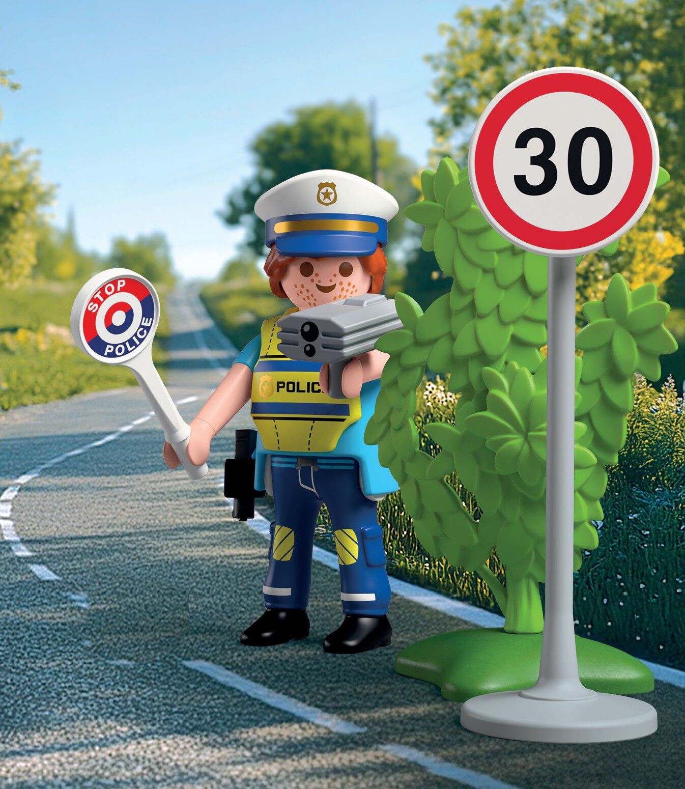 Police officer with speed
