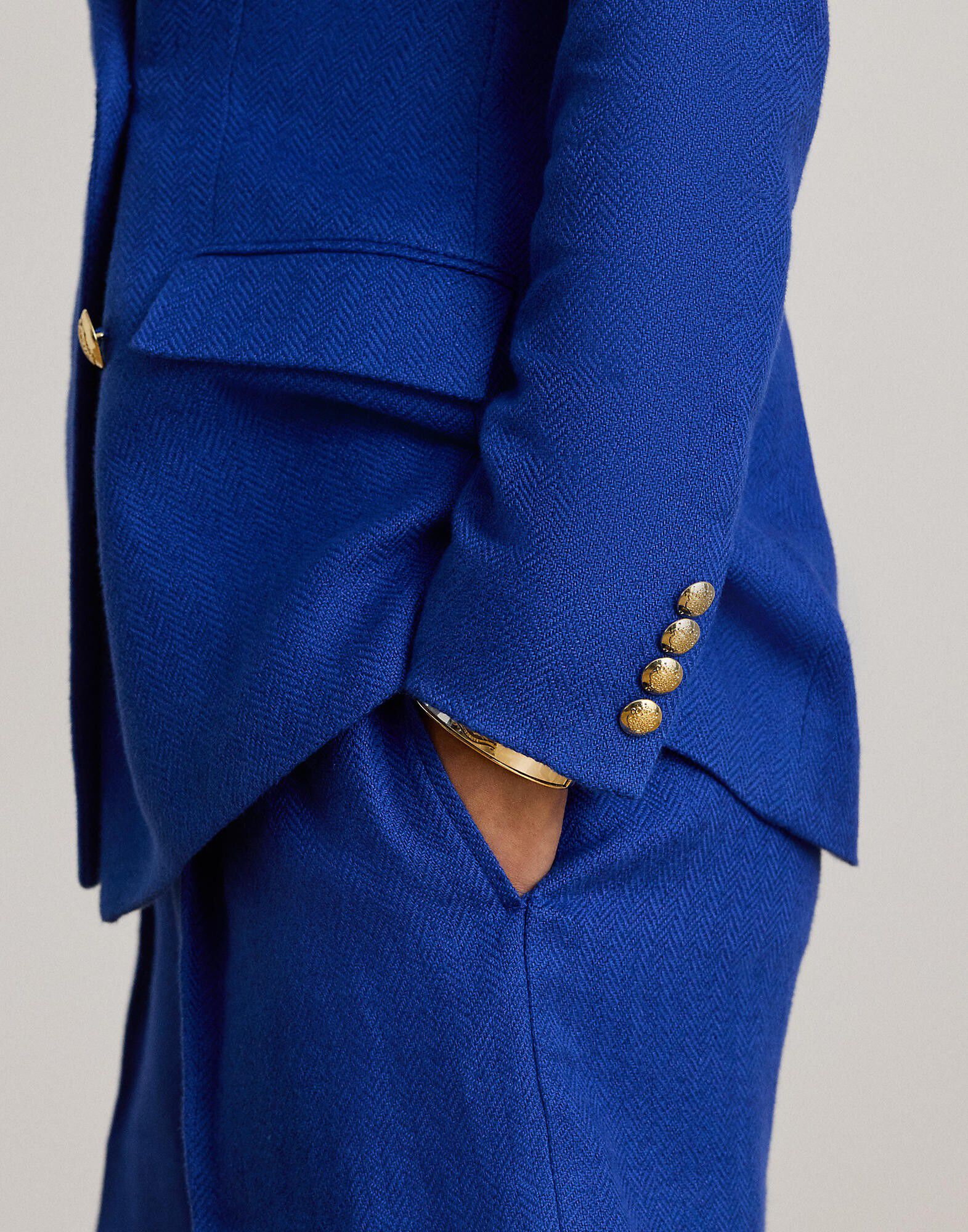 Double-Breasted Linen-Cotton Blazer