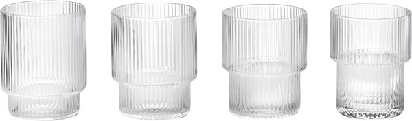 Ripple Glasses - Set of 4 - Clear