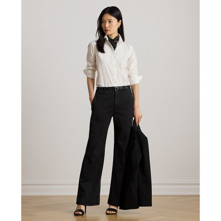Stretch Cotton Chino Flare Pant