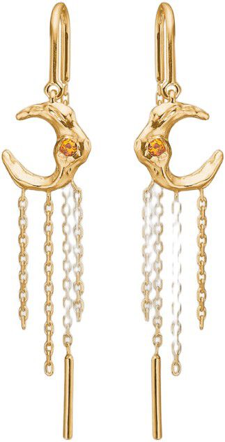 Lunar &Oslash;reh&aelig;nger M. Orange Zirk - Forgyldt S&oslash;lv