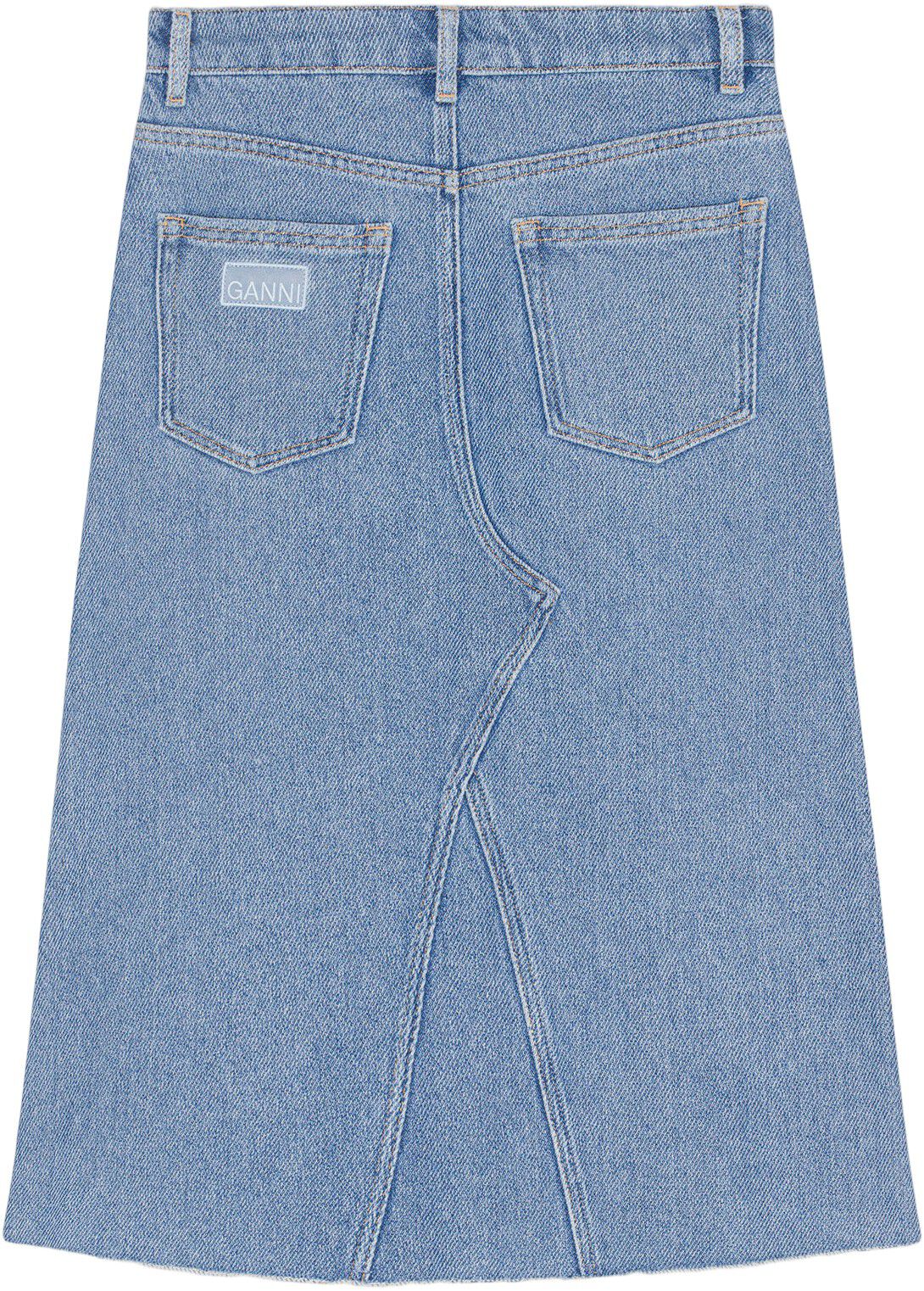 Heavy Denim Midi Skirt