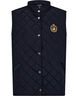 Crest-Patch Quilted Mockneck Vest