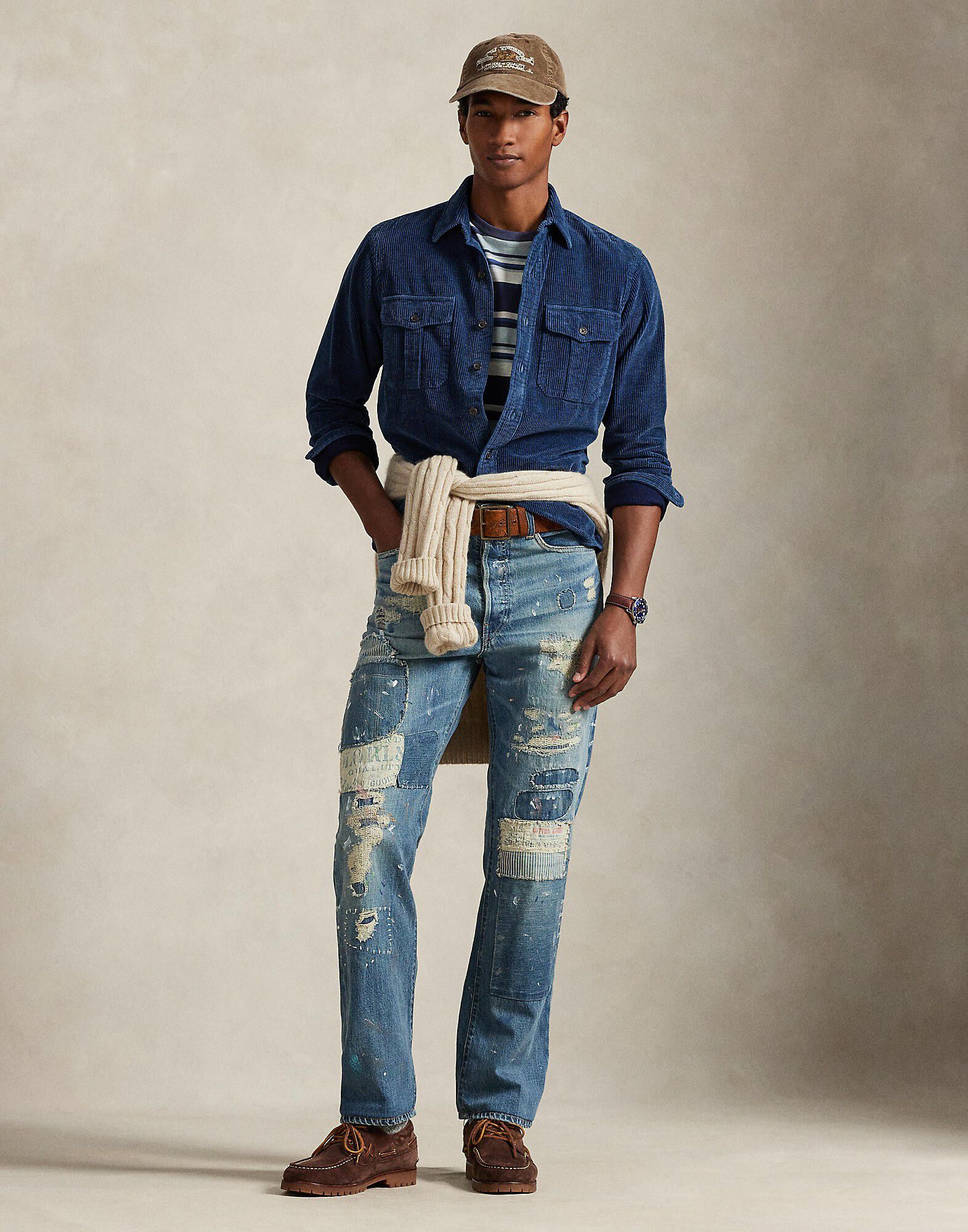 Classic Fit Indigo Corduroy Workshirt