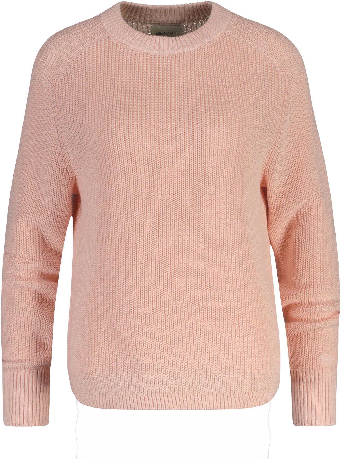 RIBBED KNIT COTTON C-NECK