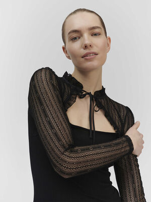 Beatha Silk Blouse w/ lace