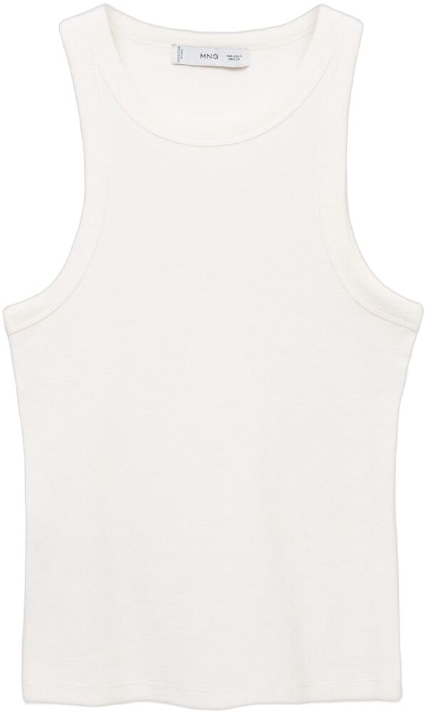 Ribbed cotton-blend top