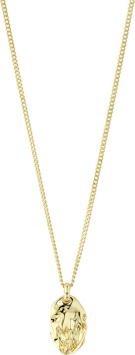 SUN recycled coin necklace gold-plated