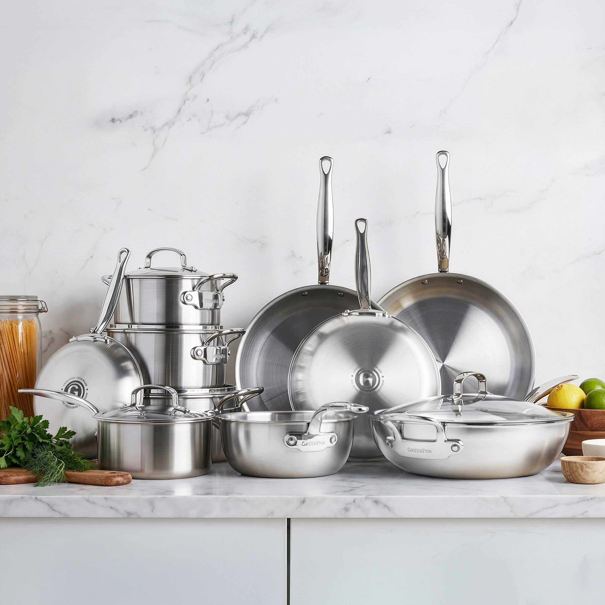 GreenPan Premiere 5PLY SS Saucepan 16cm/1,5L