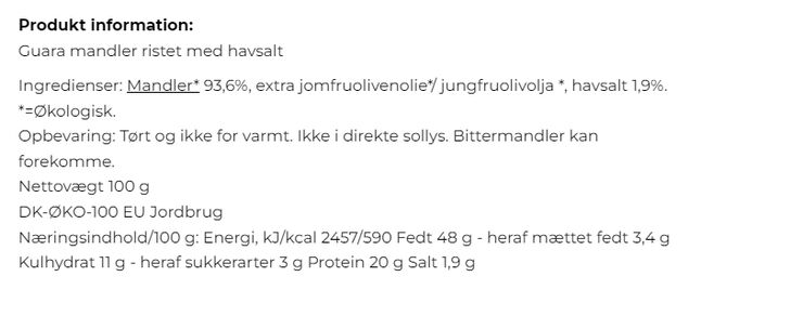 Mandler-Havsalt, ØKO