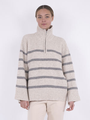 Nevena Stripe Knit Blouse