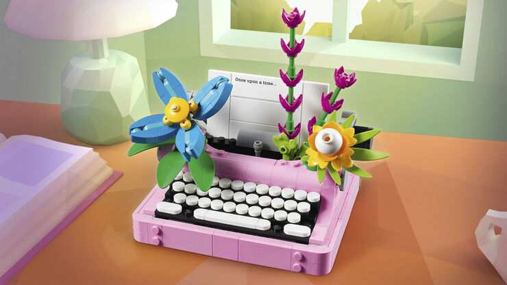 Skrivemaskine med blomster 31169