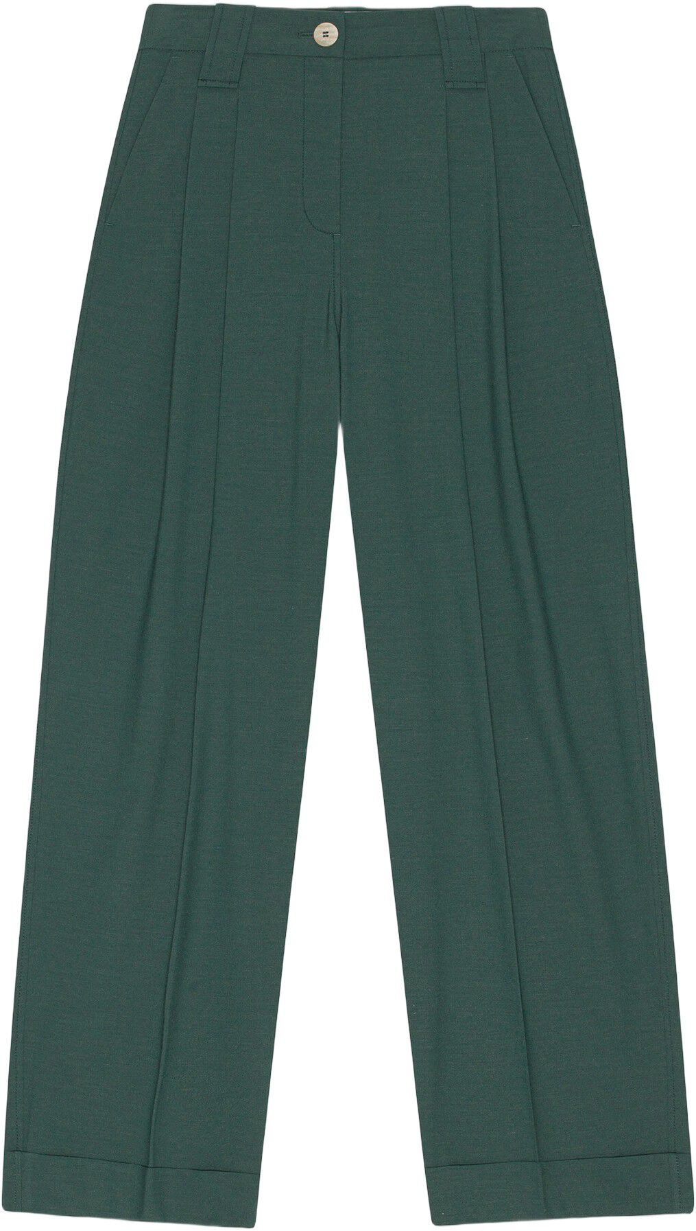 Drapey Melange Loose Mid Waist Plea