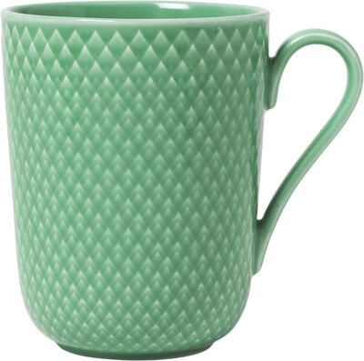 Rhombe Color Krus med hank 33 cl grøn porcelæn