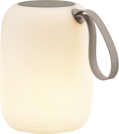 LED Lampe m. højttaler Hav D17,5 x 23 cm Hvid PE