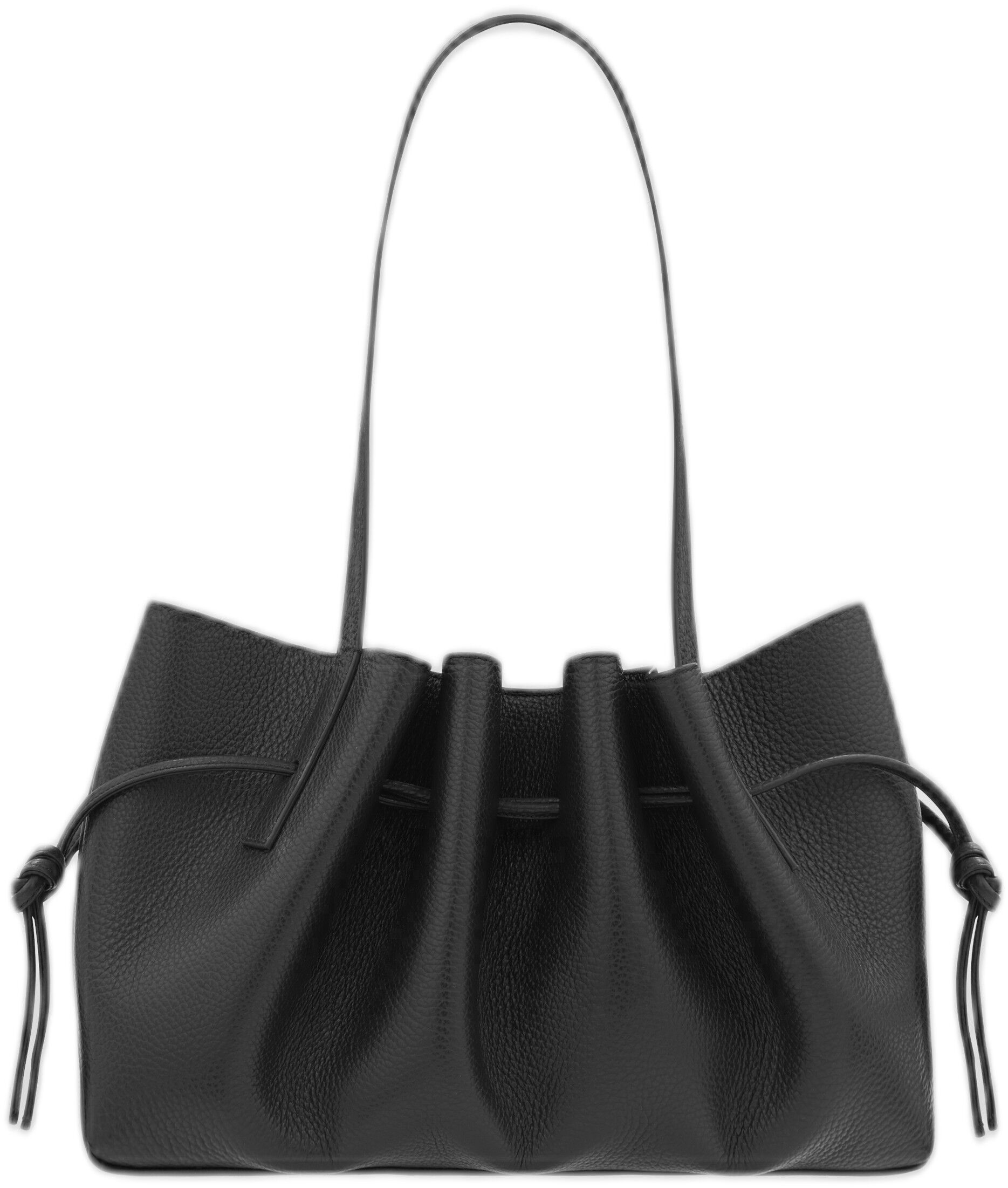 SCALLOP SHOULDER BAG PEBBLE GRAIN LEATHER
