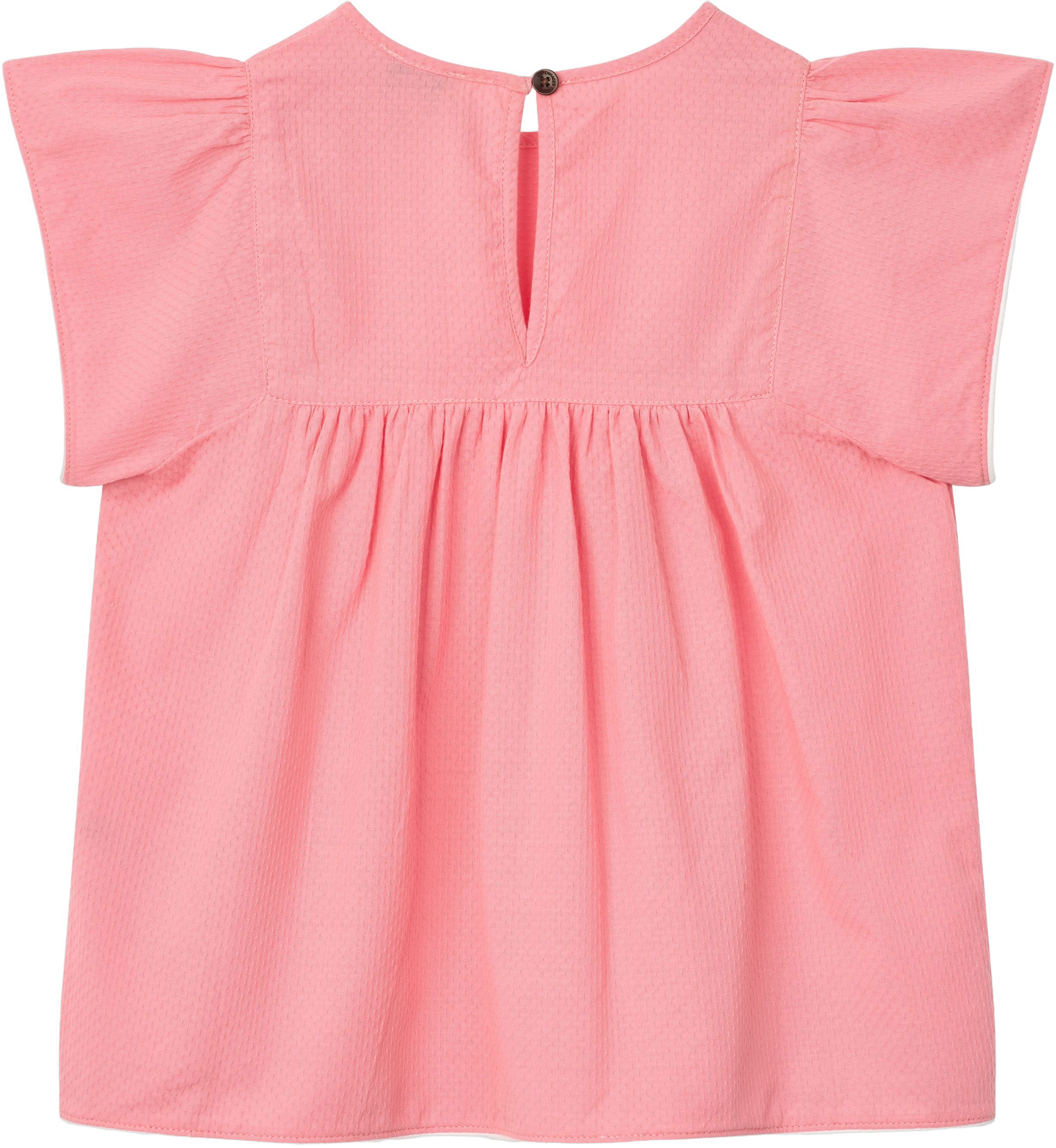 BLOUSE W. CONTRAST PIPING