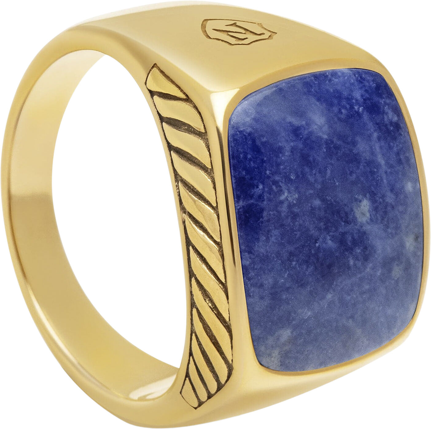 Gentlemen's Gold Signet Ring with Green Agate