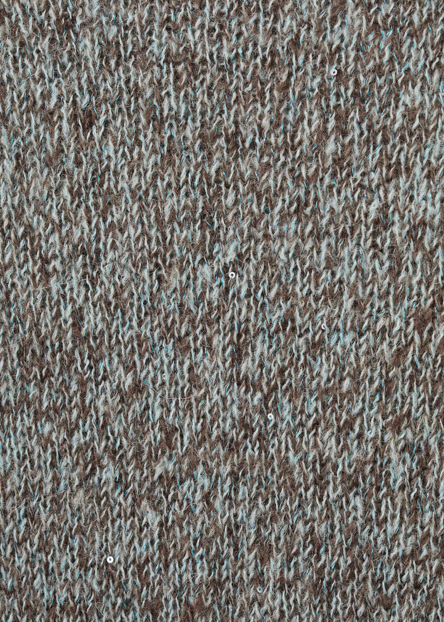 Mottled lurex knit sweater