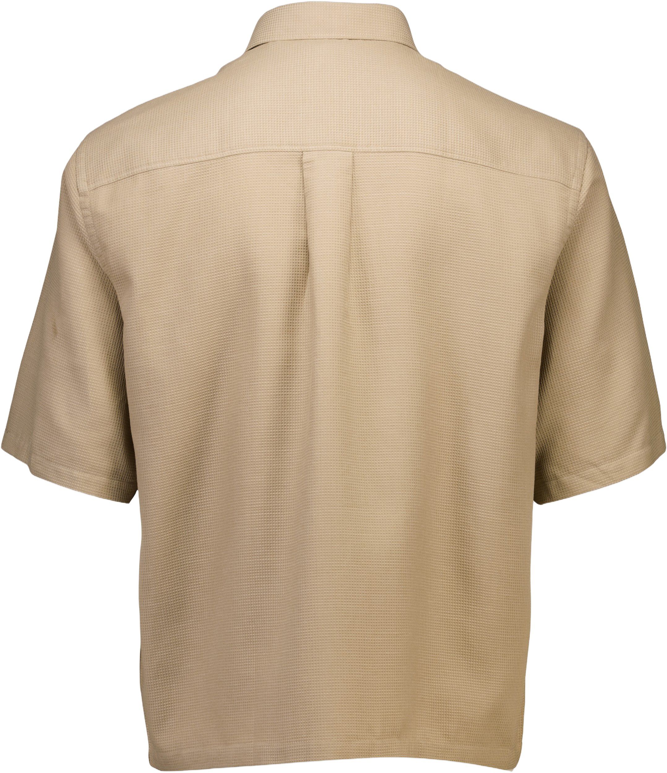 Solid dobby cotton shirt S/S