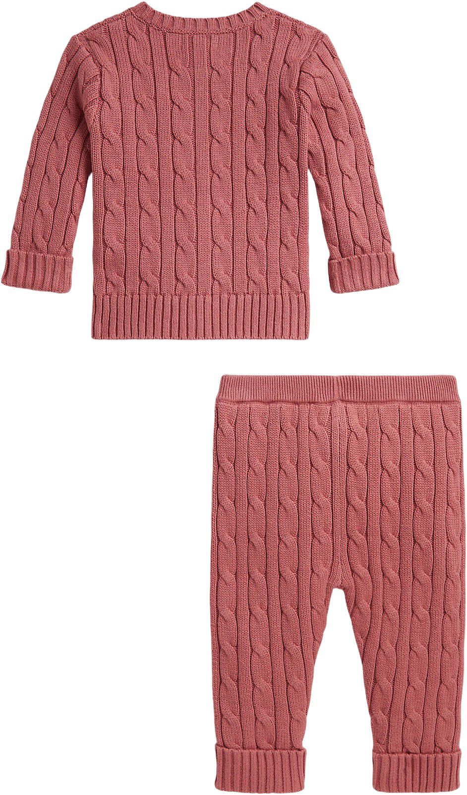 Cable-Knit Cotton Cardigan & Pant