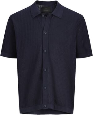 JPRBLAOWEN KNIT BUTTON THROUGH POLO