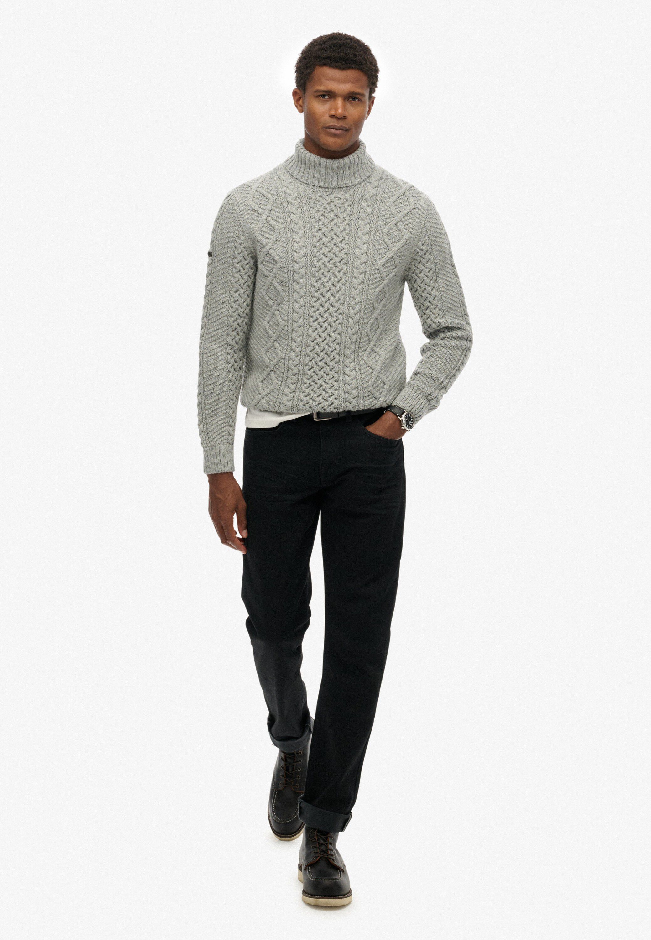 JACOB CABLE ROLL NECK JUMPER