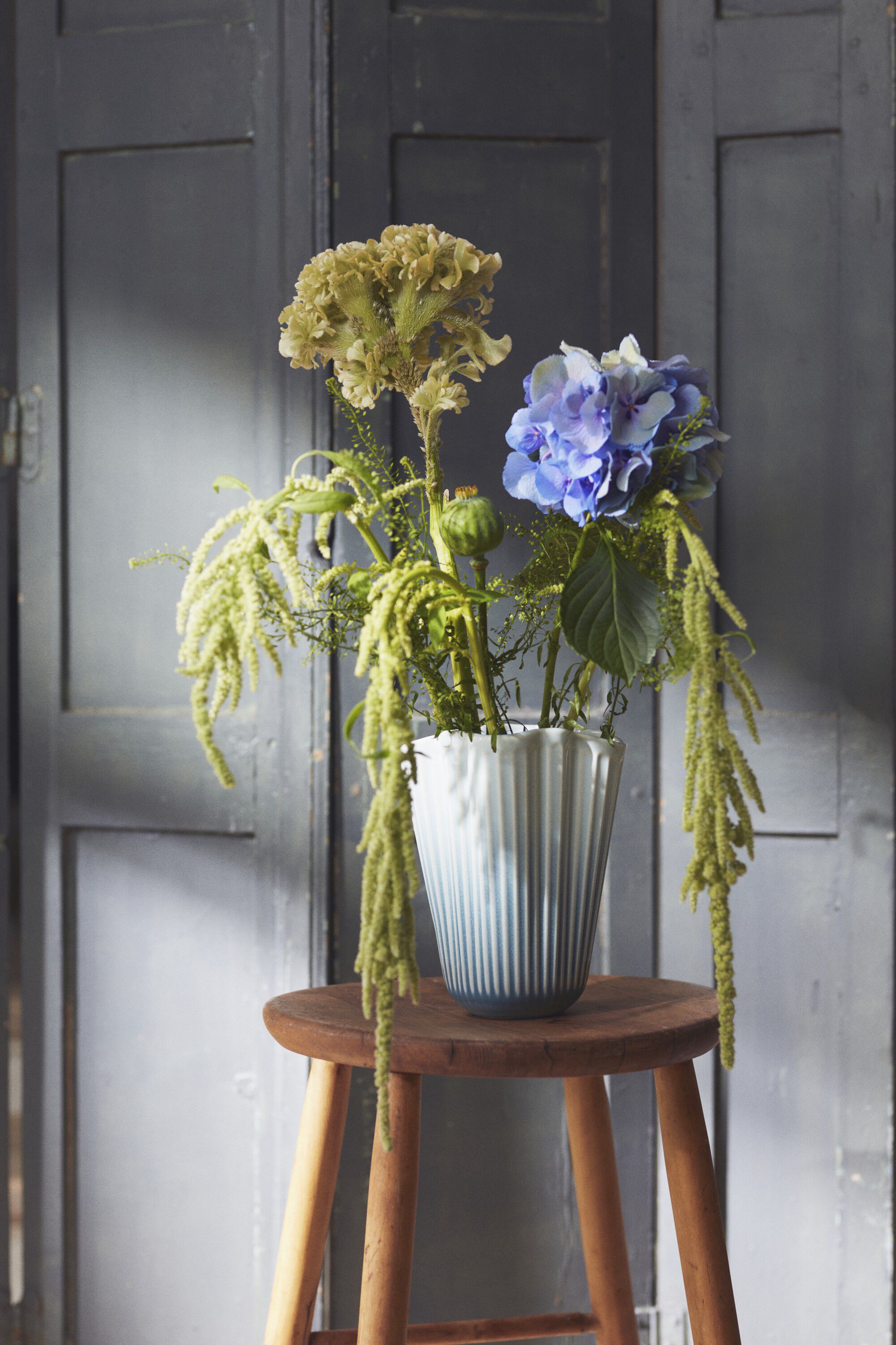 Hammersh&oslash;i Unfold Vase H20. 5 cm bl&aring;