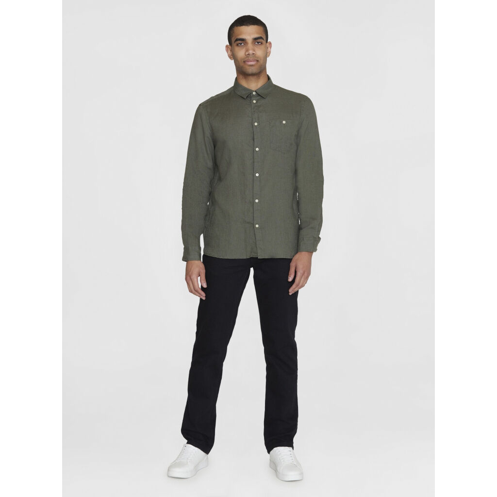 Custom fit linen shirt GOTS/Vegan