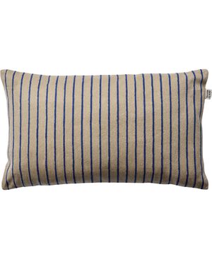 stripe/blå-sand, pyntepude