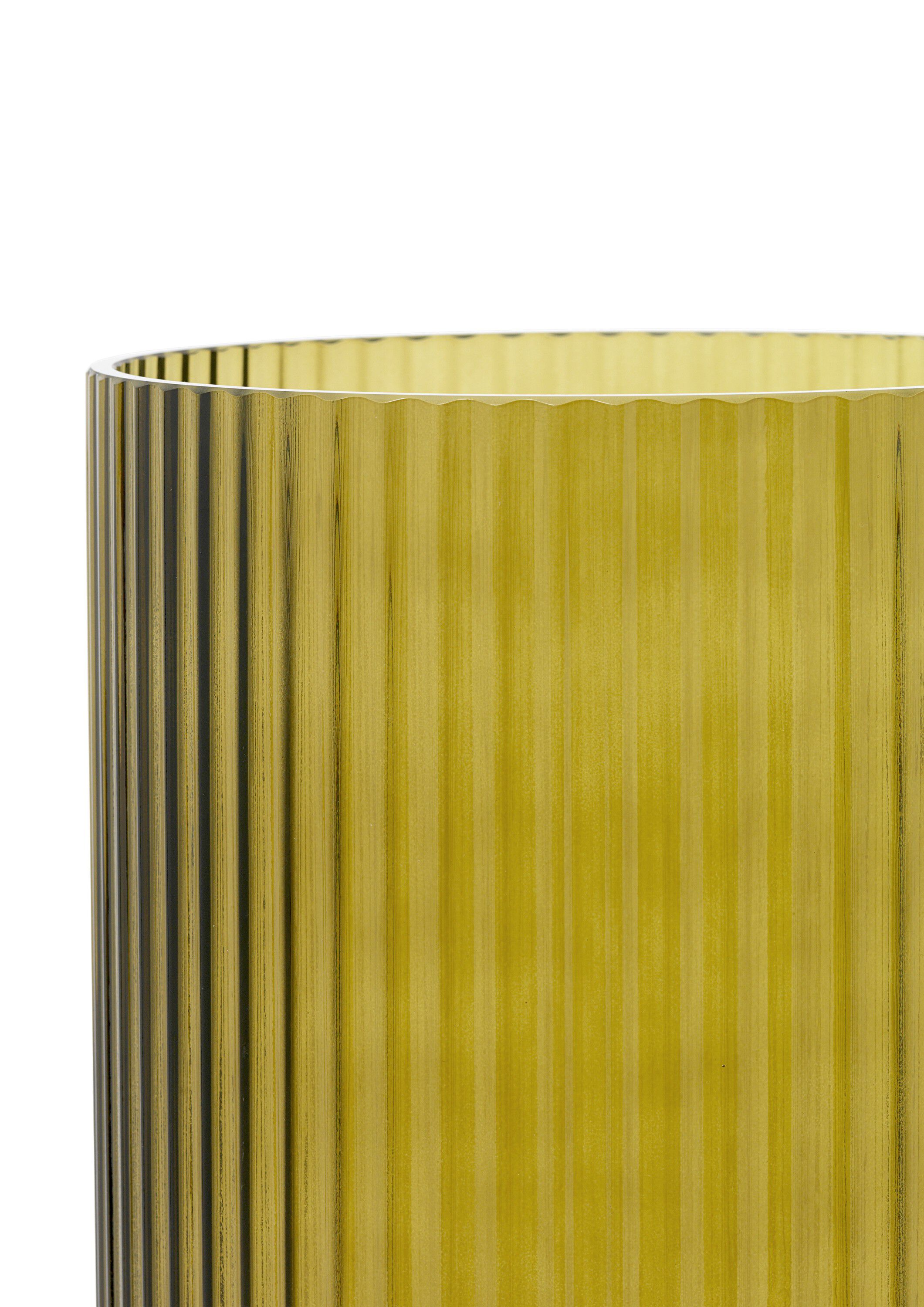 Lyngby Vase H38 cm olivengr&oslash;n mundbl&aelig;st glas