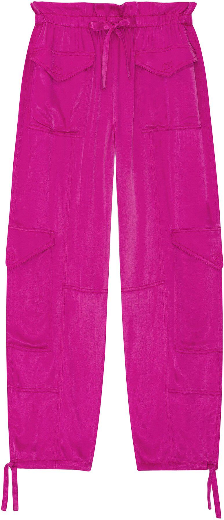 Washed Satin Pocket Pants