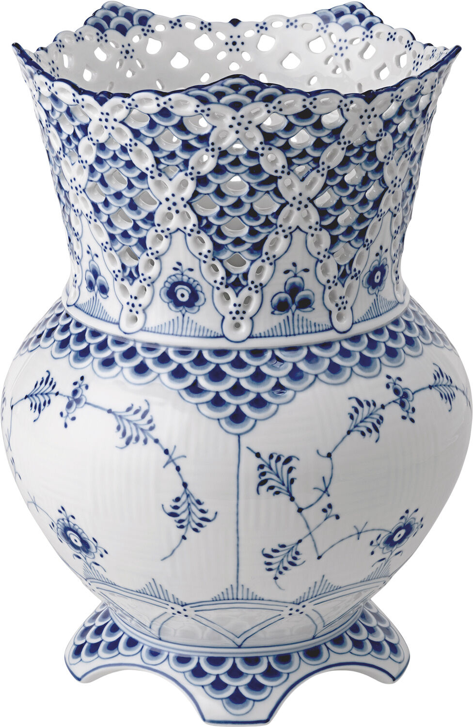 Musselmalet Helblonde Vase 22 cm