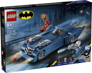 Batman og Batmobile mod Harley Quinn og Mr. Freeze