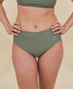 Ubud højtaljet bikini underdel - Army