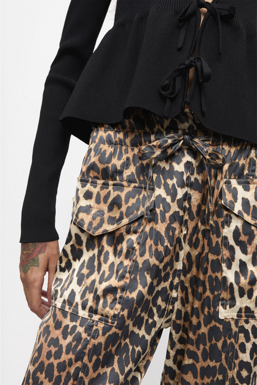 Printed Satin Pants
