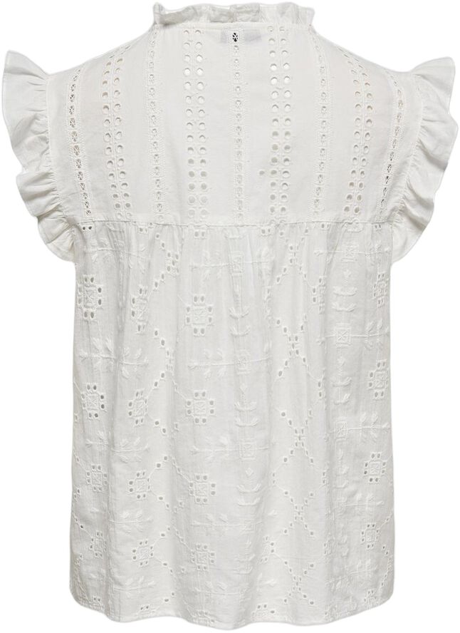 ONLREVA LIFE S/L EMB TOP WVN NOOS