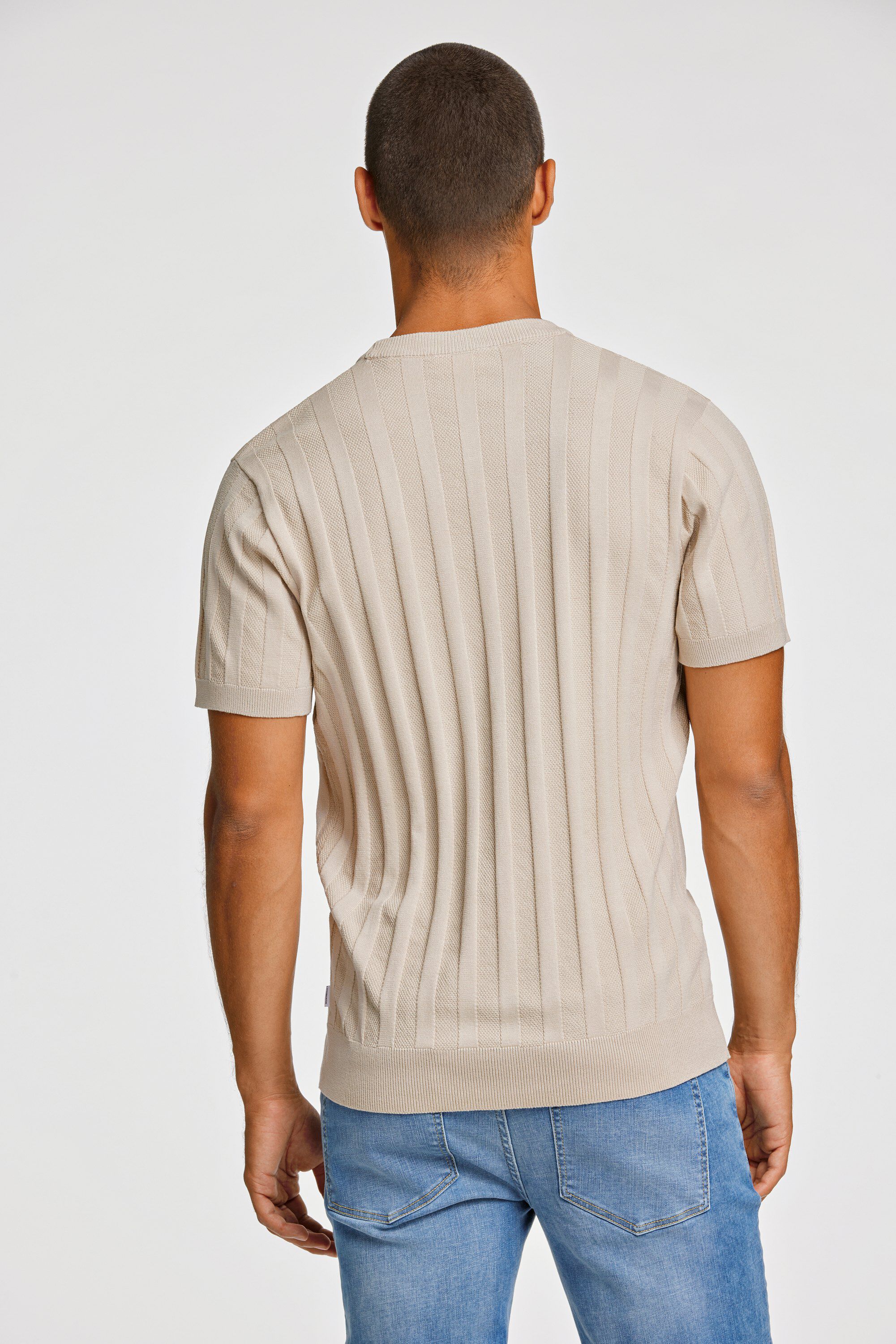 Knitted crew neck t-shirt