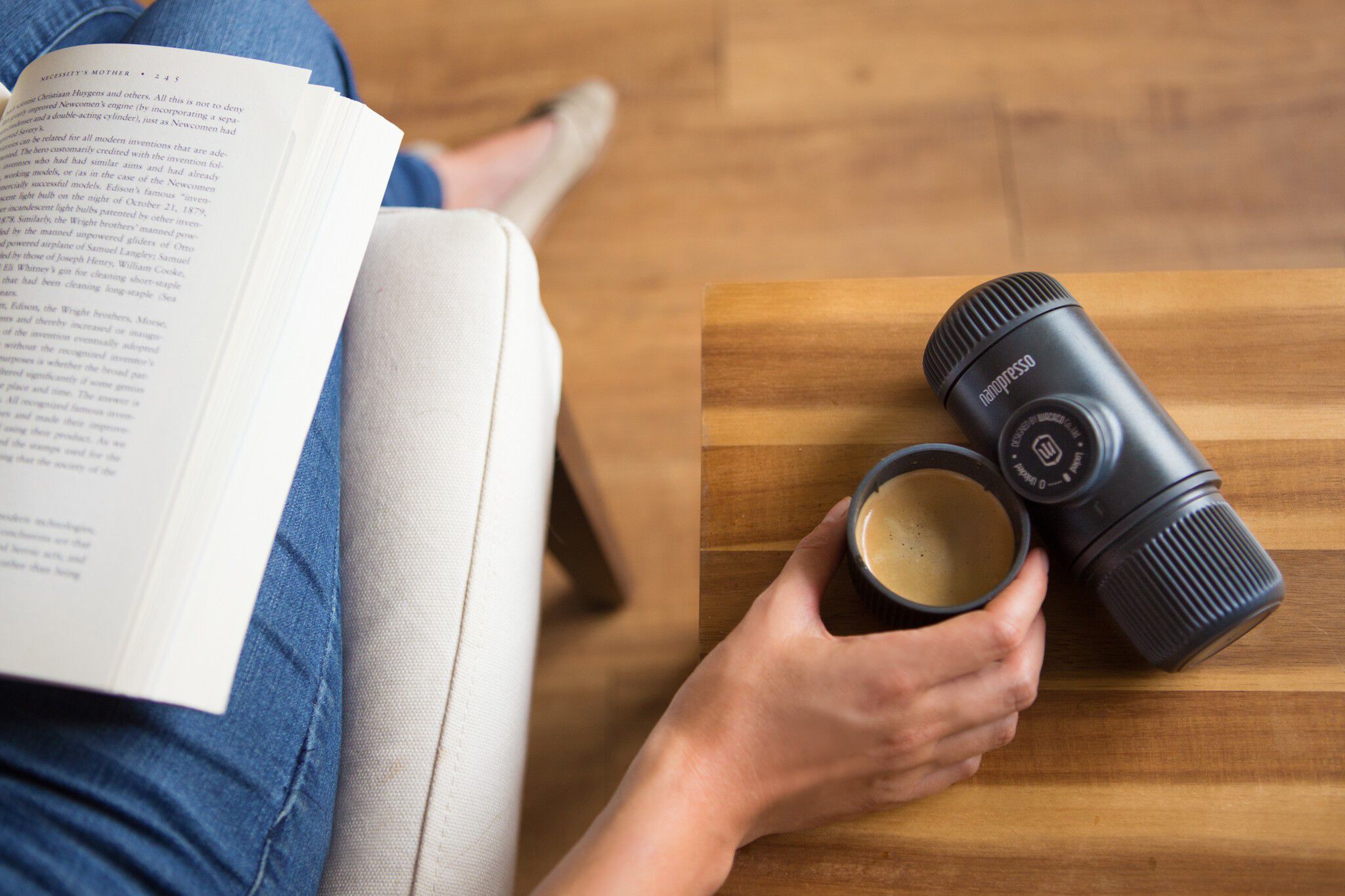 Wacaco Nanopresso Espresso Coffee Maker, Grey